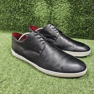 Mercanti Fiorentini Black Leather Lace‎ Up Comfort Sneakers Mens Size 11.5